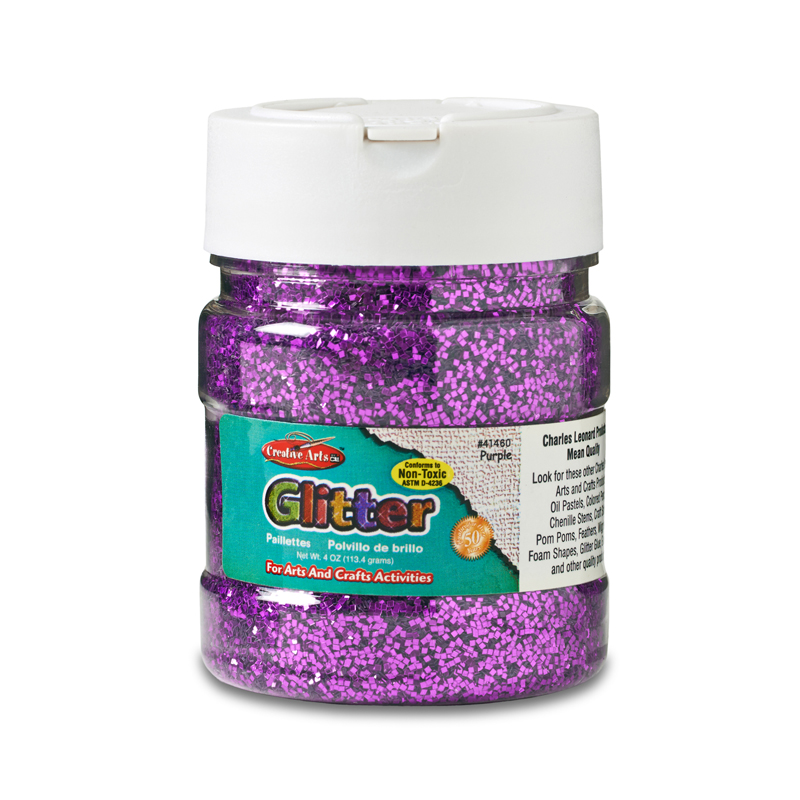 Creative Arts Glitter 4oz Jar Prpl