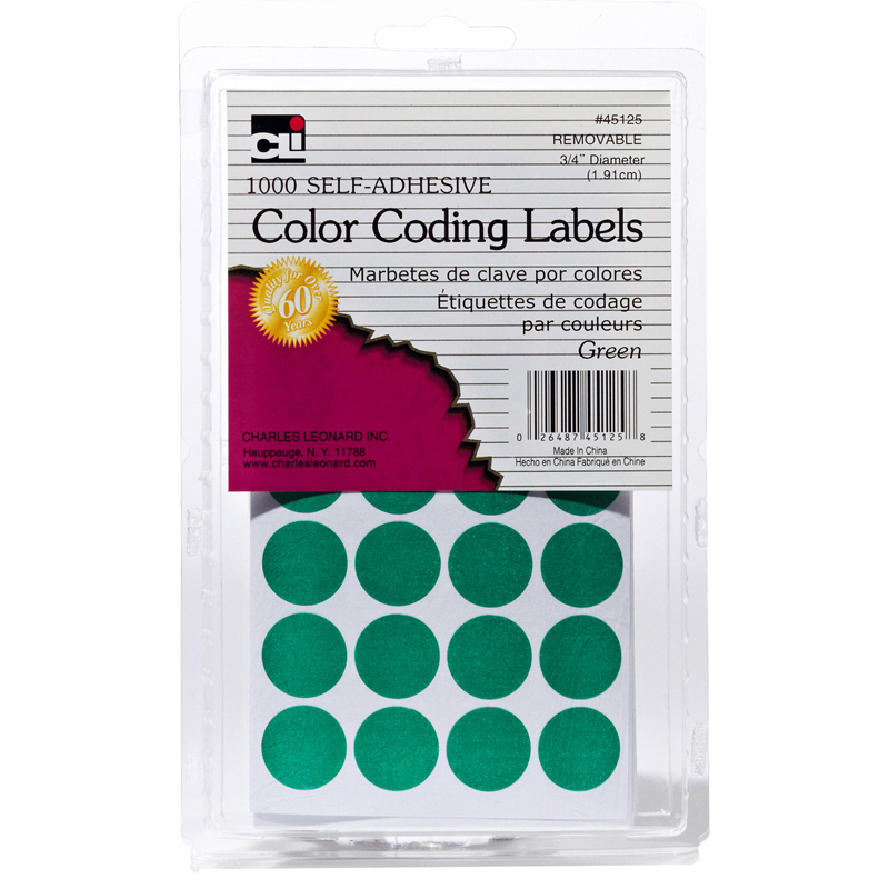Color Coding Labels Green