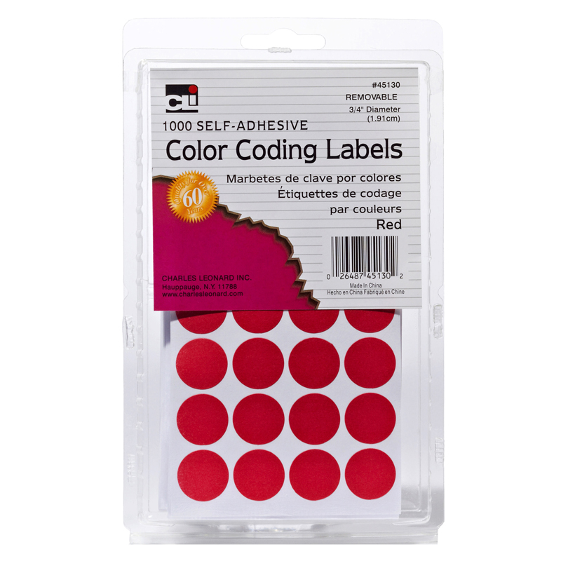 Color Coding Labels Red