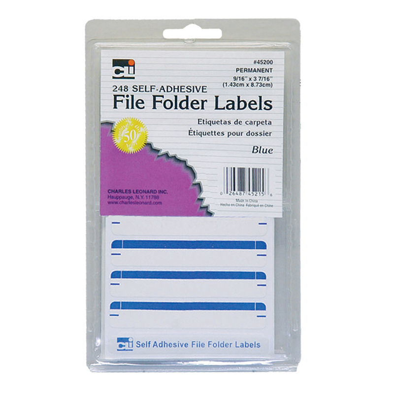 File Folder Labels Blue 248/Pk