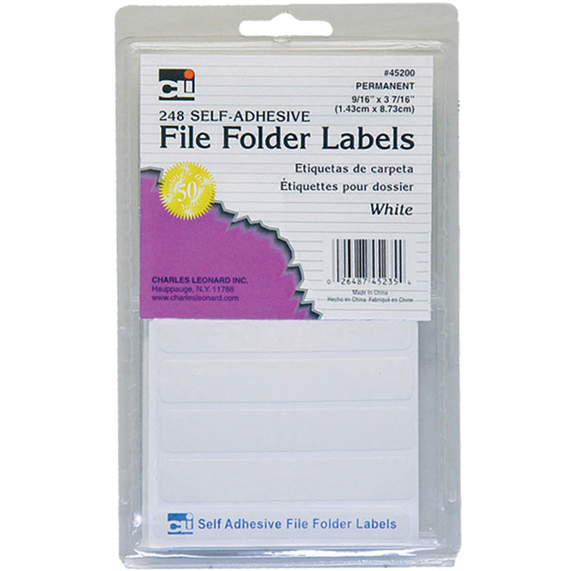 File Folder Labels White