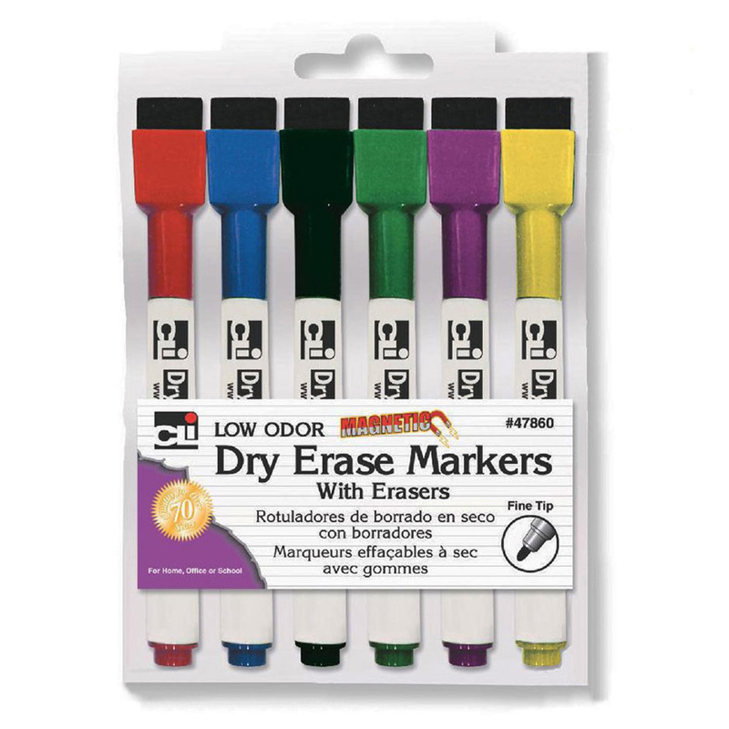 (6 Ea) Magnetic Dry Erase Markers