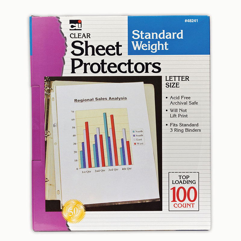 (2 Pk) Sheet Protectors Clear 100