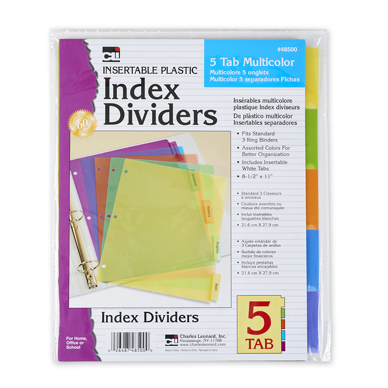 (24 Ea) 5 Tab Index Dividers