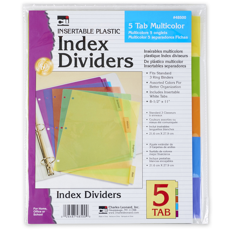 5 Tab Index Dividers