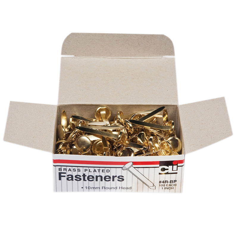 Brass Paper Fasteners 1 100/Box