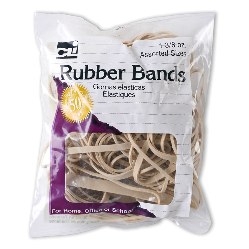 (12 Pk) Rubber Bands Natural Color
