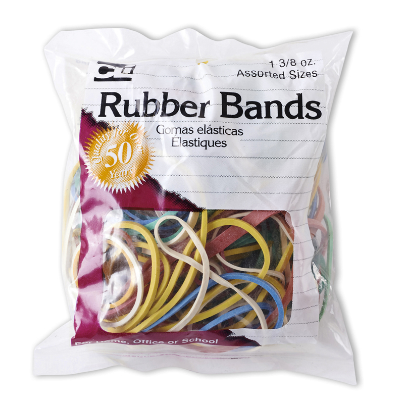 Rubber Bands Asst Colors 1 3/8 Oz