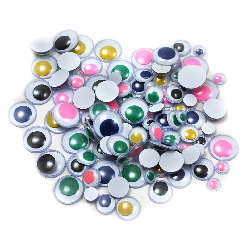 (12 Pk)Wiggle Eyes Round Asst Sizes