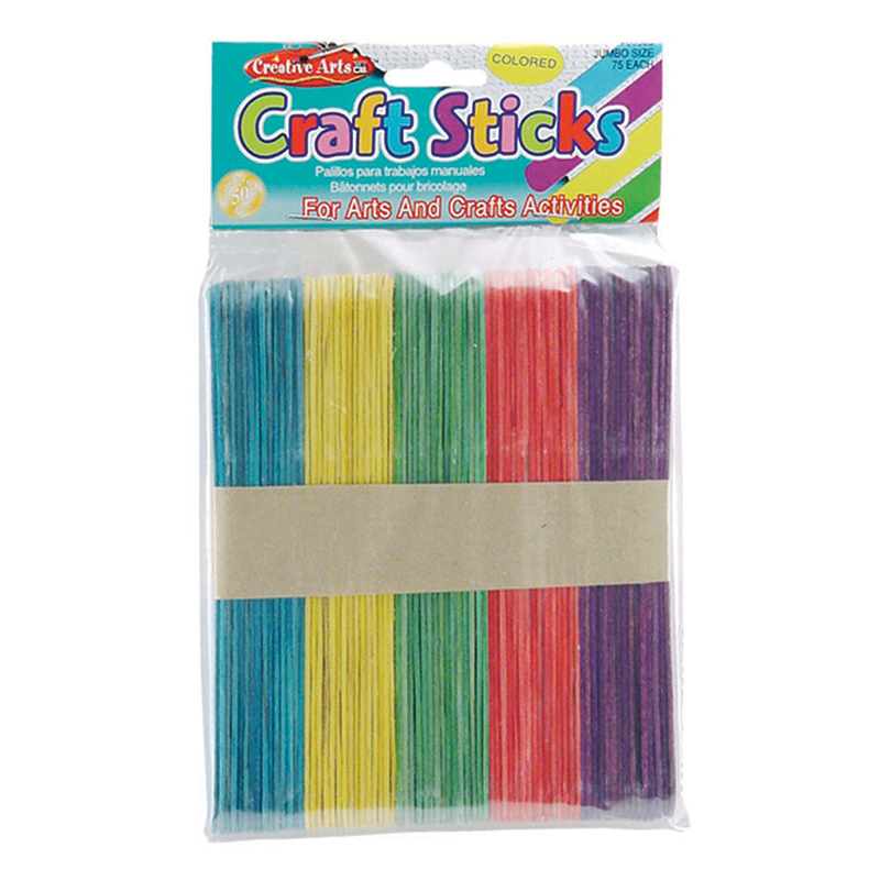 Craft Sticks Jumbo Colored 75/Pk