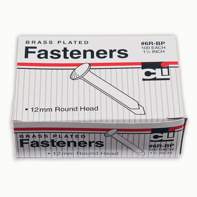 (5 Bx) Brass Paper Fasteners 1.5in