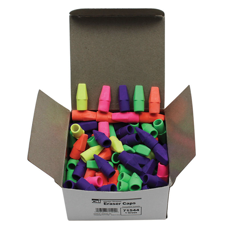 Economy Eraser Caps Assorted Color