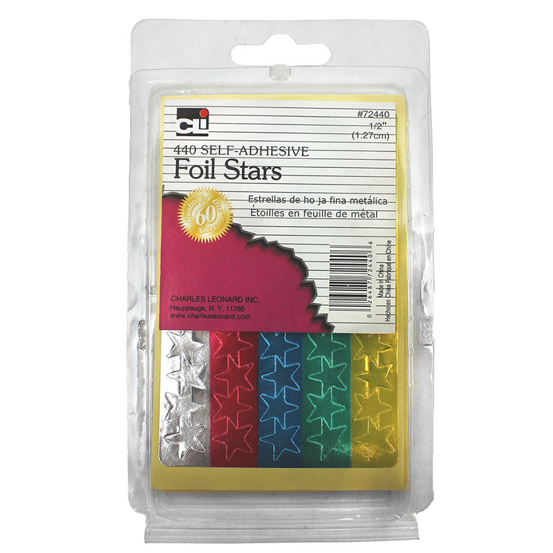 Foil Stars 1/2 Inch 440 Pk