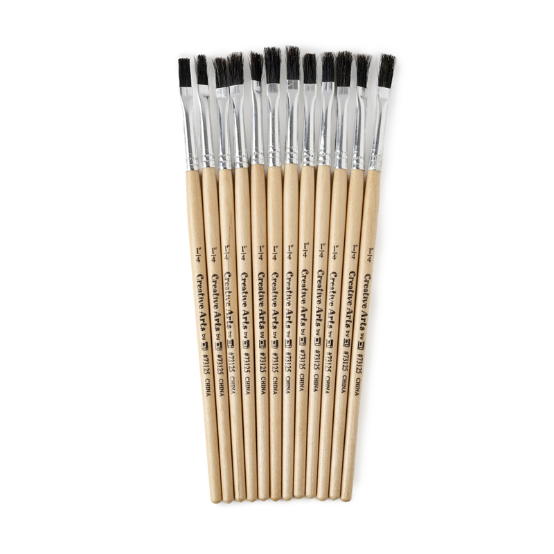 (6 St) Brushes Stubby Easel Flat