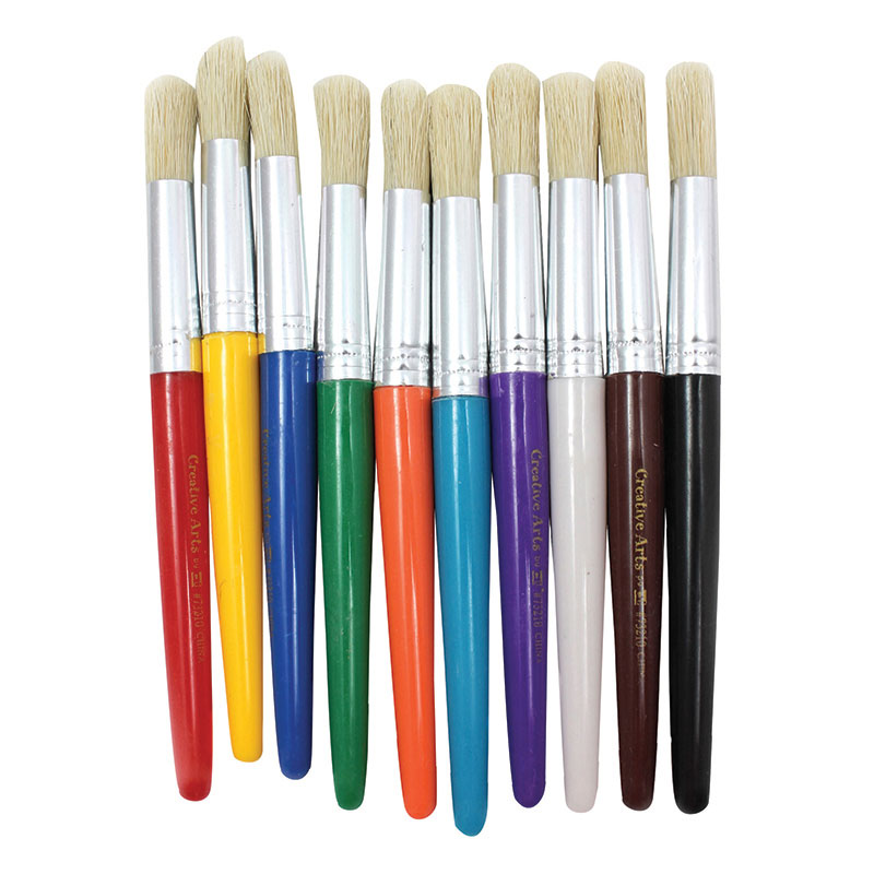 (3 St) Brushes Stubby Rnd 10 Per Pk