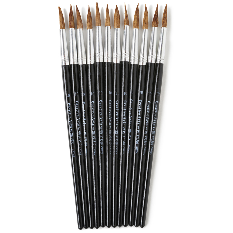 (6 Pk) Paint Brushes Pointed