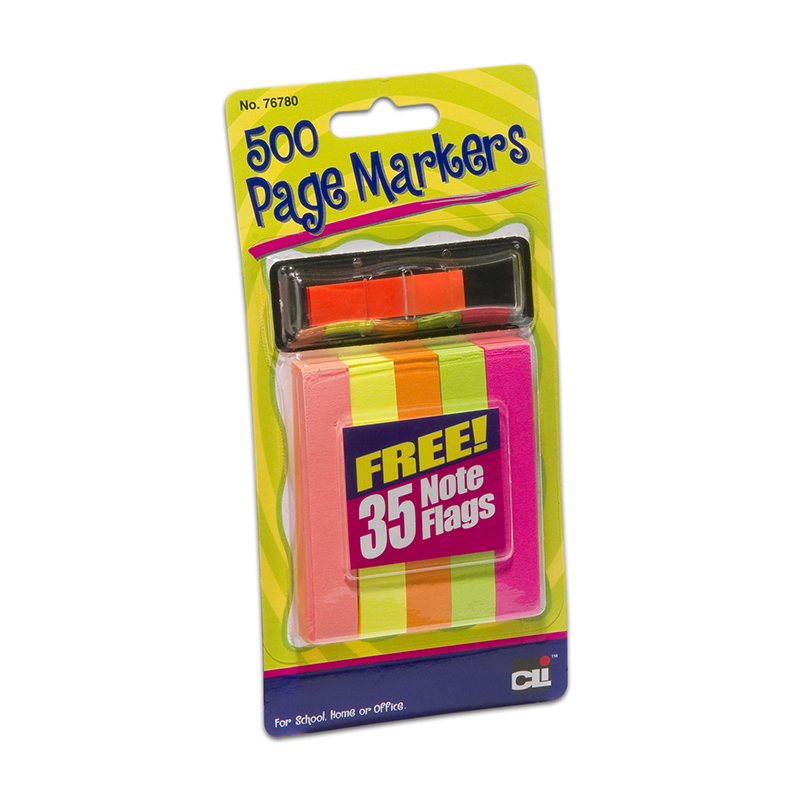 (12 Pk) Page Markers 500 W/35 Note