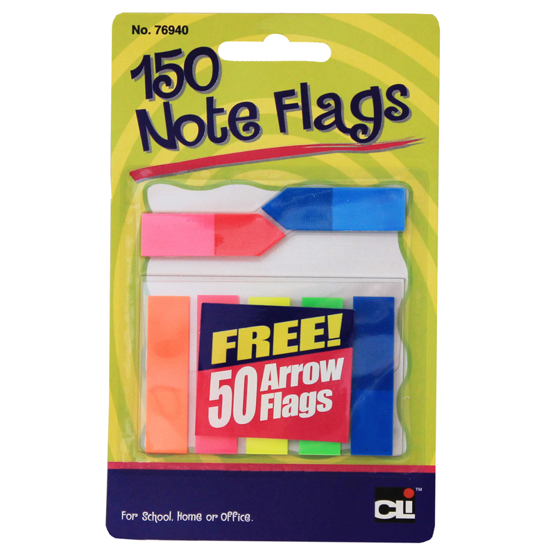 Note Flags Pack Of 30 In 5 Colors