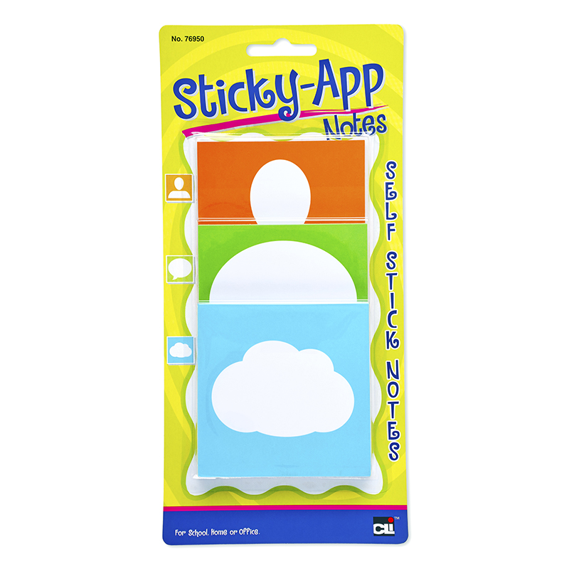 Sticky App Notes Neon 3 Assorted
