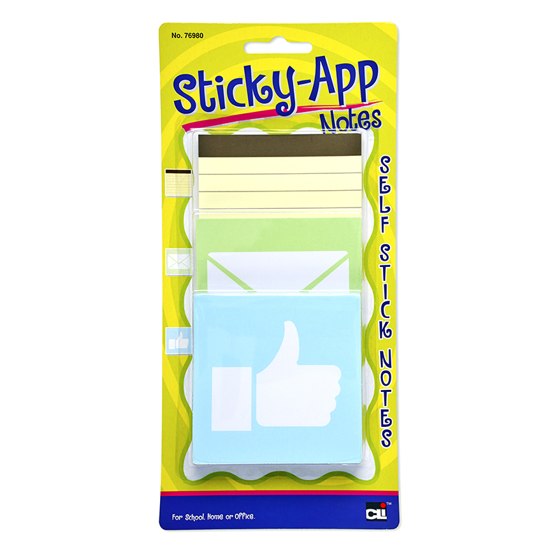 Sticky App Notes Pastel 3 Assorted