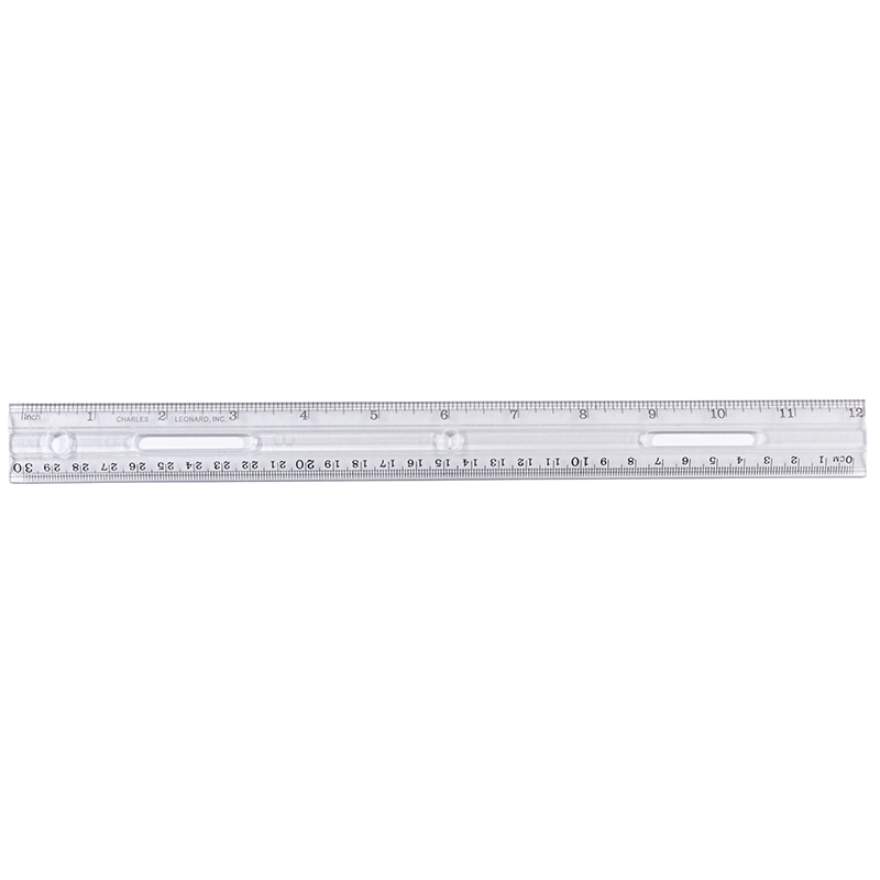 (36 Ea) 12in Plastic Ruler Clear