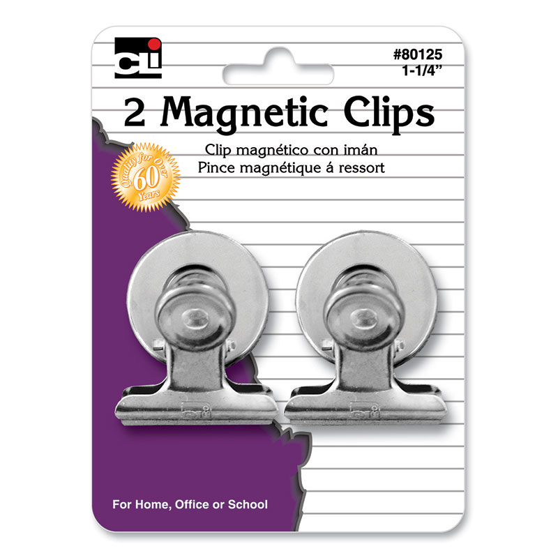 Magnetic Spring Clips 1.25in 2pk