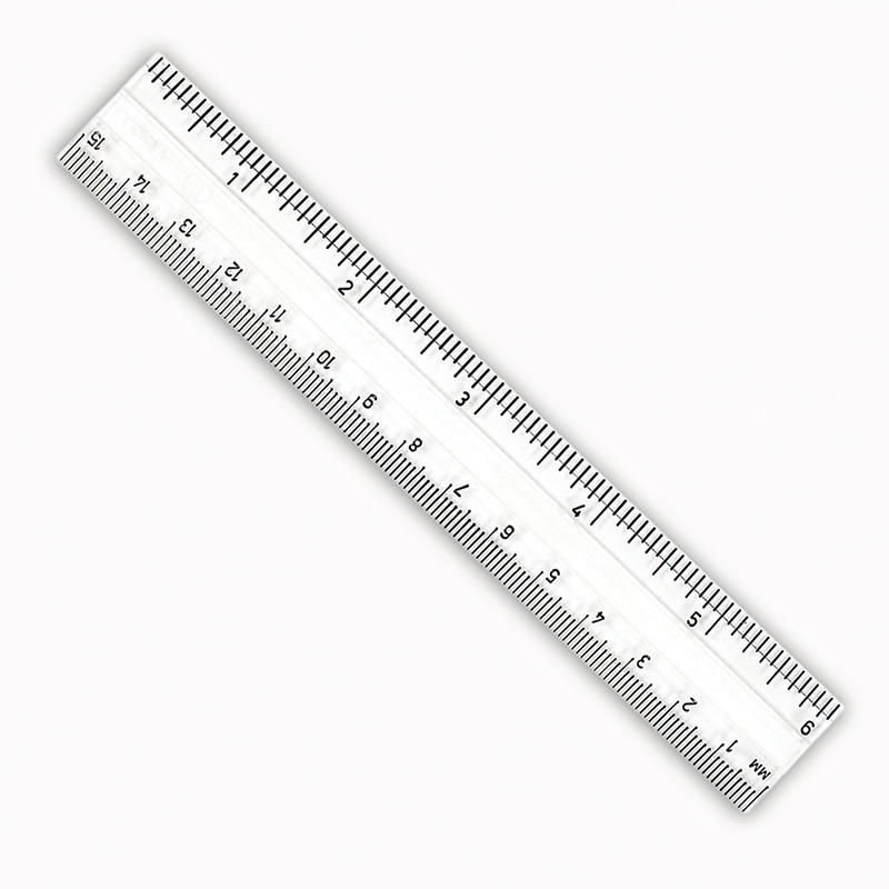 (36 Ea) Clear Plastic 6in Ruler