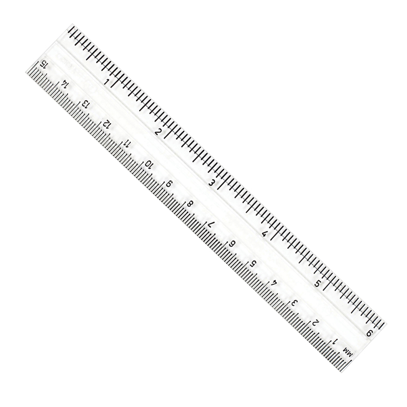 Clear Plastic 6in Ruler