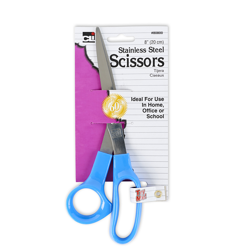 (24 Ea) 8in Economy Scissors 1/Card