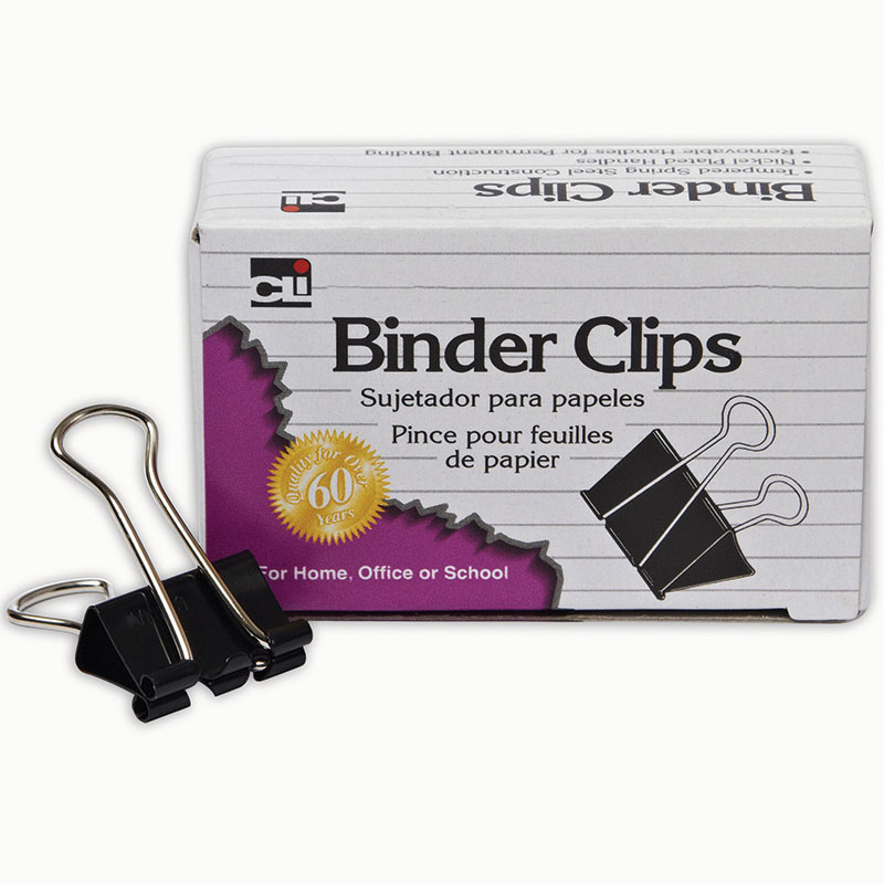 (12 Bx) Binder Clips 12 Per Bx 1in