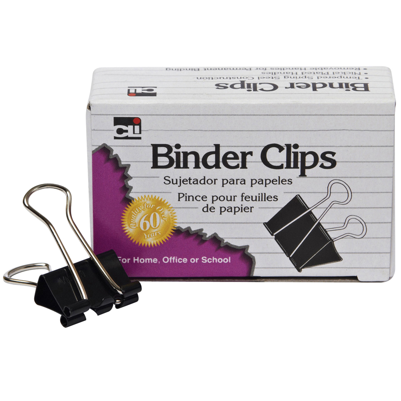 Binder Clips 12ct 1in Large
