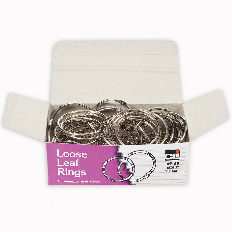 (3 Bx) Loose Leaf Book Rings 50 Per