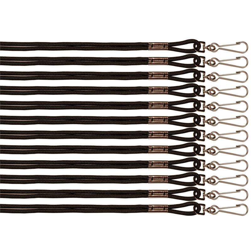 Lanyards Black 12/Pk