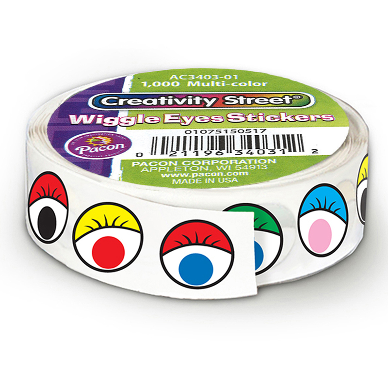 Wiggle Eyes Stickers On A Roll