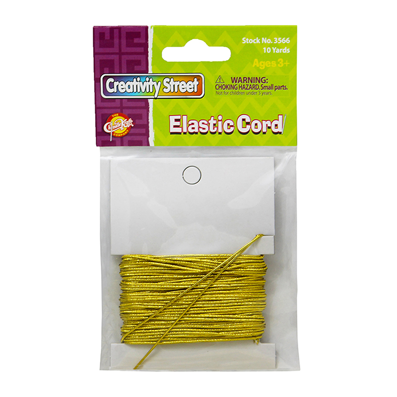 (6 Pk) Gold Elastic Cord 10 Yds