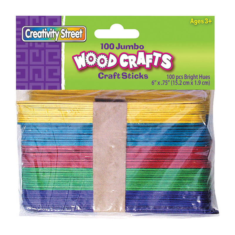 (6 Pk) Jumbo Craft Sticks 6x.75 100