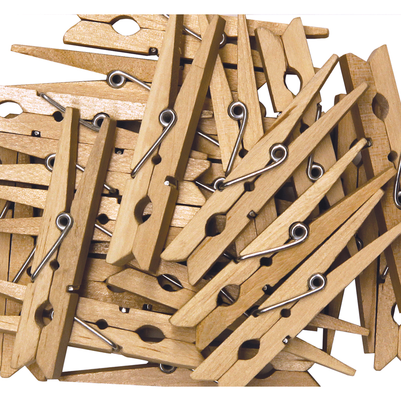 Large Spring Clothespins Natural