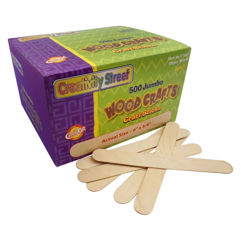 (2 Pk) Jumbo Craft Sticks 500 Per