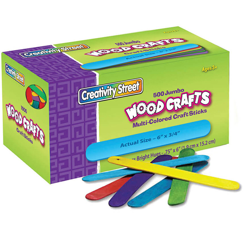 (2 Pk) Jumbo Craft Sticks 500 Per