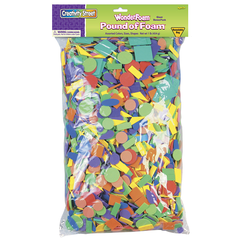 Pound Of Foam Asstd Shapes Colors