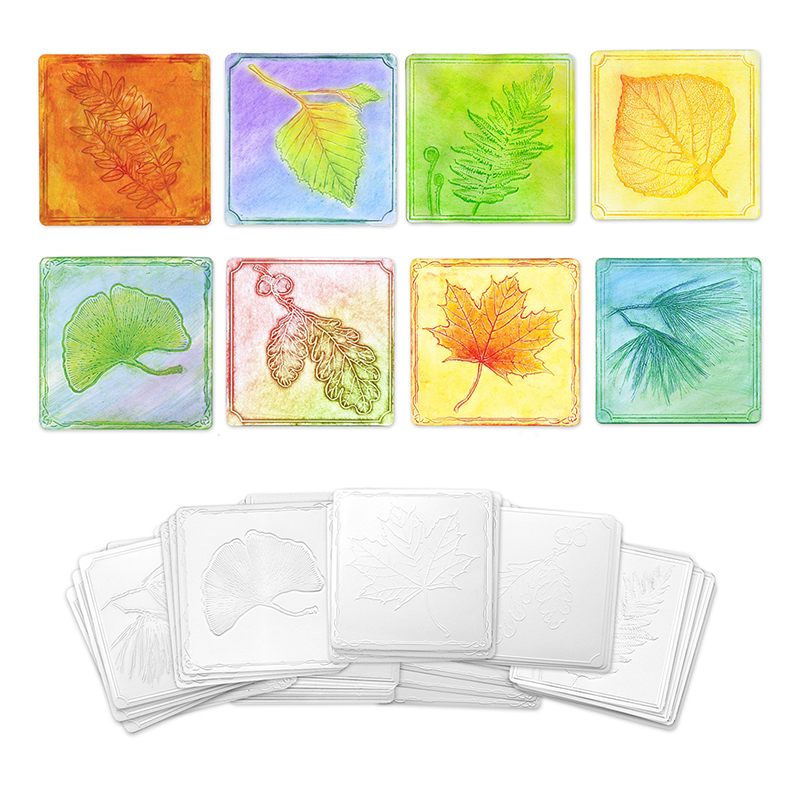 (6 Pk) Embossed Paper Leaf