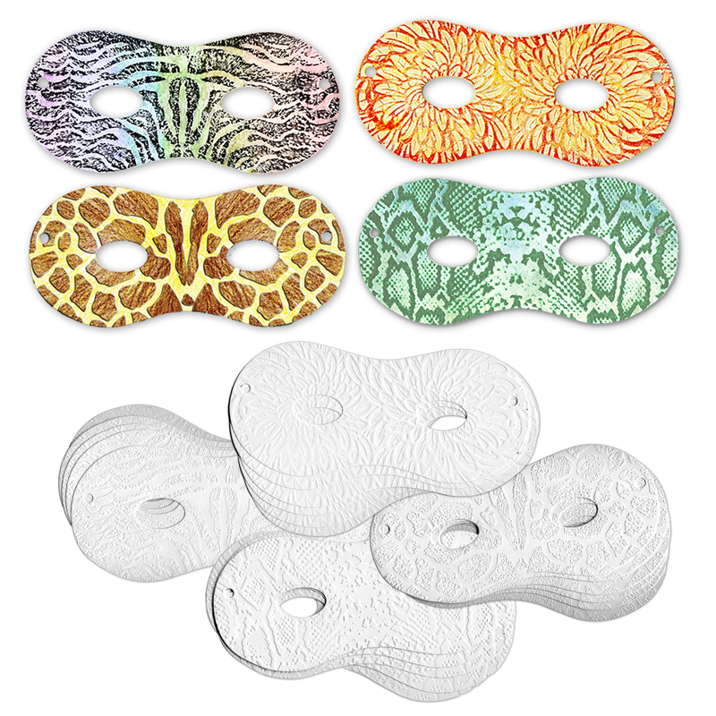 (6 Pk) Embossed Paper Masks 24 Per