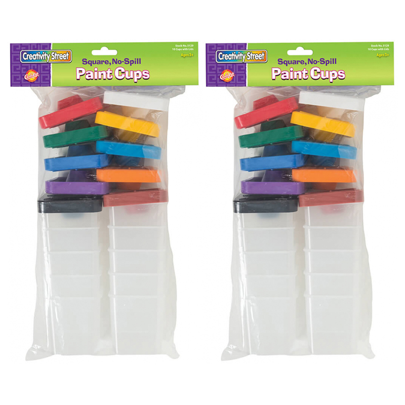 (2 Pk) No Spill Paint Cups Square