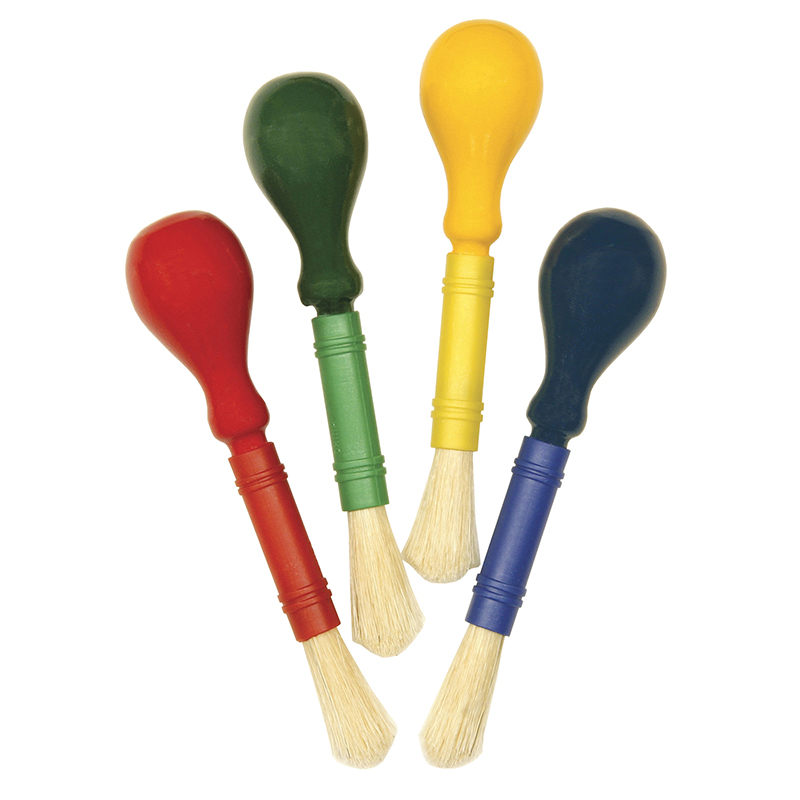 Bulb Handle Brush 4 Pk Assorted