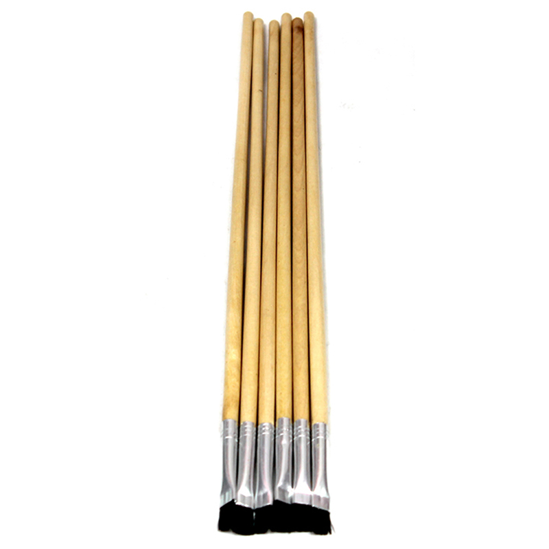 Black Bristle Easel Brush 6-Set