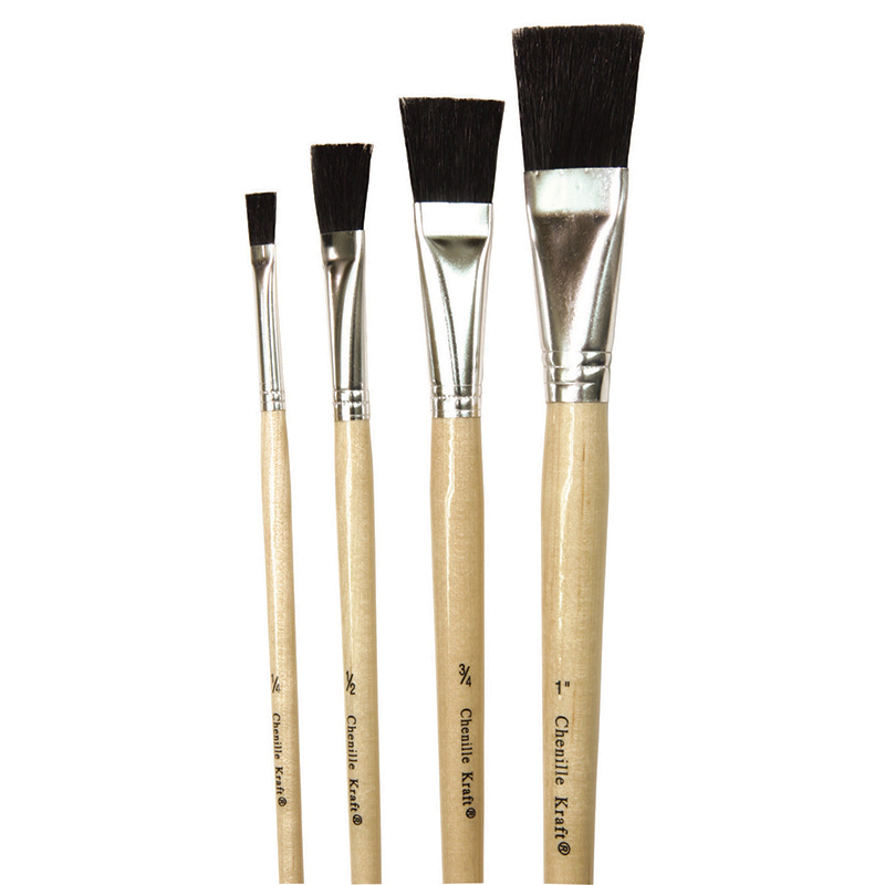 Black Bristle Easel Brush 1 Each