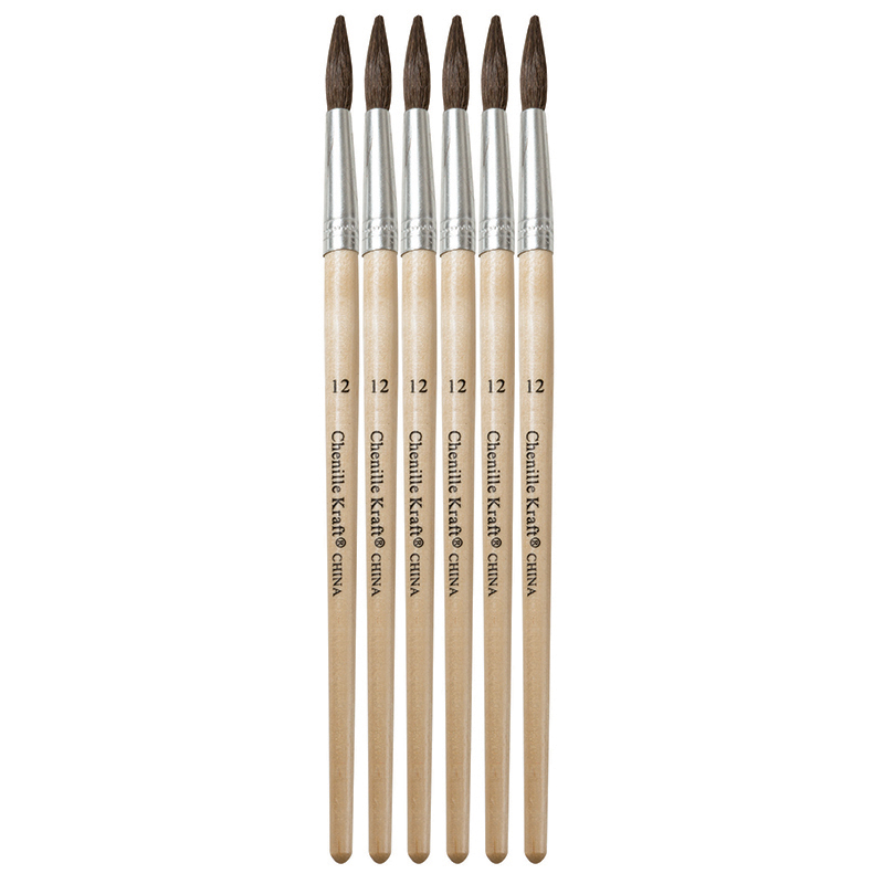 (6 Pk) Tapered Water Color Brush