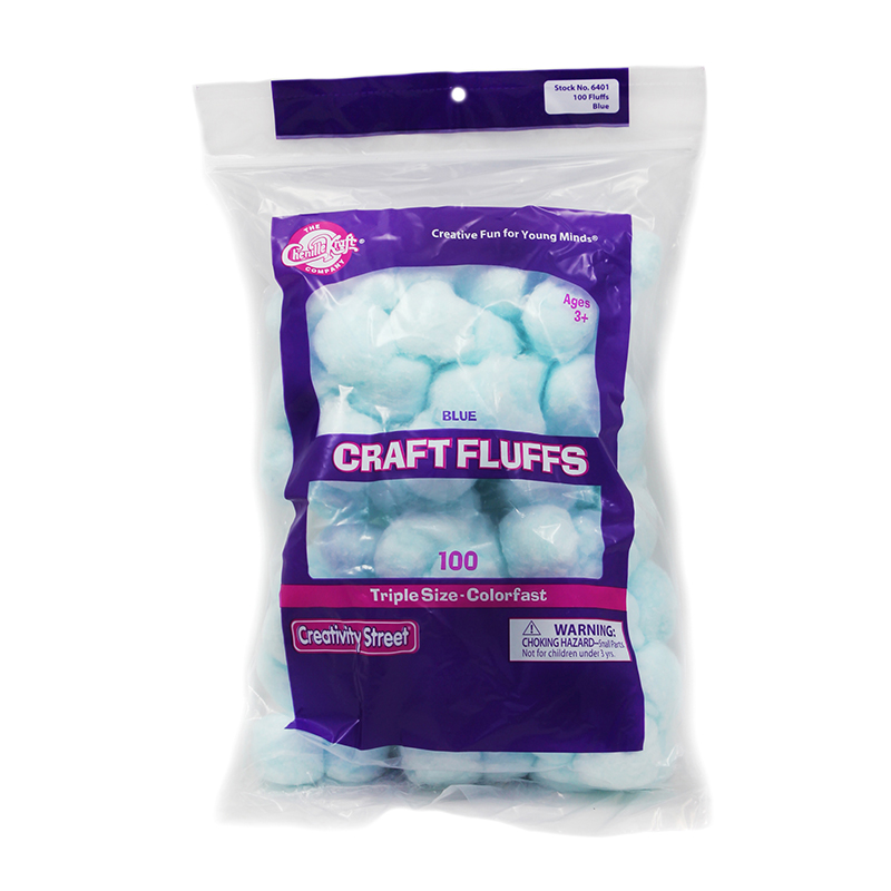 (12 Pk) Craft Fluffs Blue 100