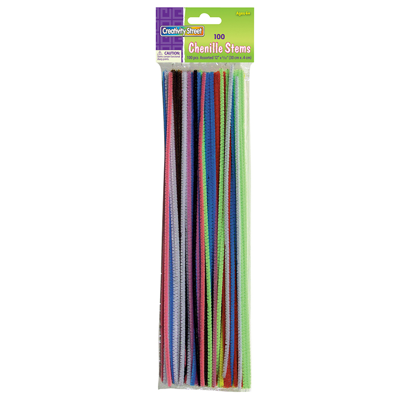 Chenille Stems Asst 12in Stems