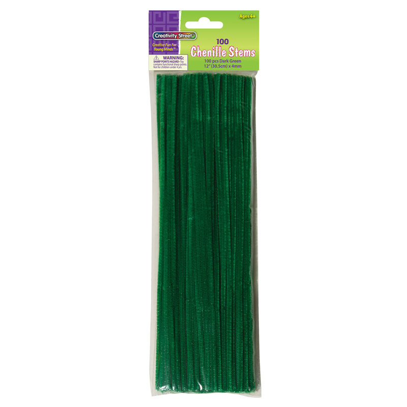 Chenille Stems Green 12 Inch